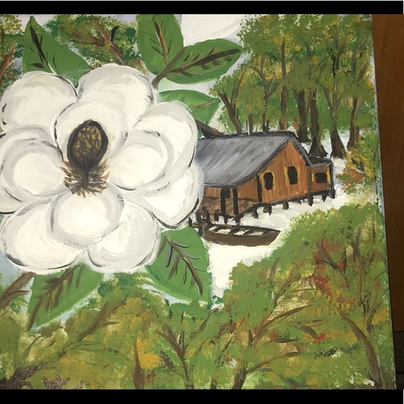 Primitive painting on 12x12 canvas no frame - Picture 3 of 4